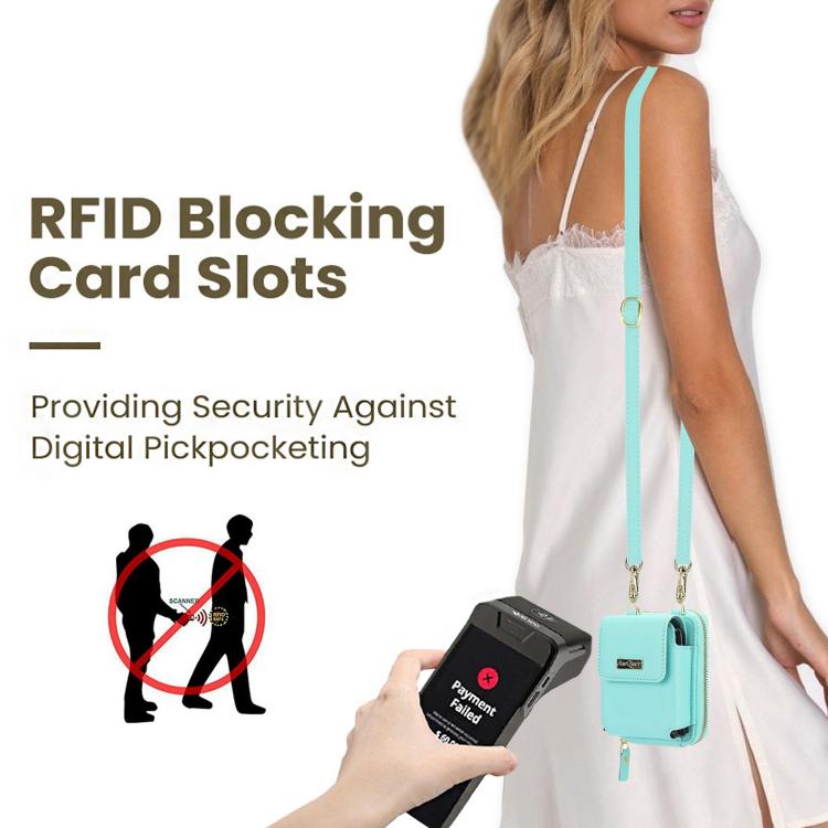 For Samsung Galaxy Z Flip6 /5 /4 /3 AwQuer AW005 Crossbody Folding Phone Leather Bag(Light Green) - Galaxy Z Flip6 5G Cases by Awquer | Online Shopping UK | buy2fix