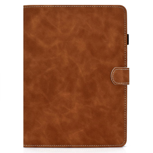 For iPad Air 2022 / 2020 10.9 Cowhide Texture Horizontal Flip Leather Case with Holder & Card Slots & Sleep / Wake-up Function(Brown) - iPad Air (2022) / (2020) 10.9 Cases by buy2fix | Online Shopping UK | buy2fix
