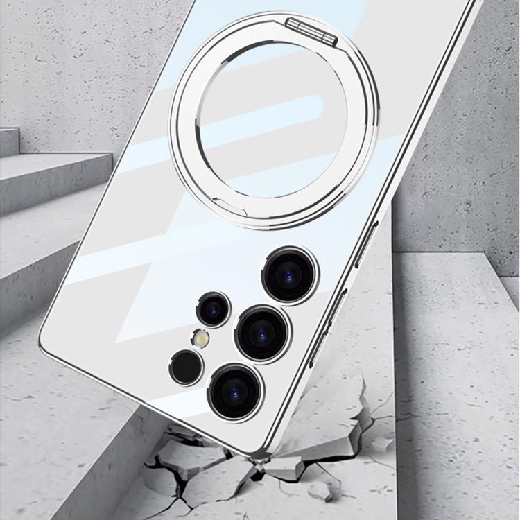 For Samsung Galaxy S25 Ultra 5G GKK PC Phone Case with Magnetic Rotating Holder, Not Included Pen(Black) - Galaxy S25 Ultra 5G Cases by GKK | Online Shopping UK | buy2fix