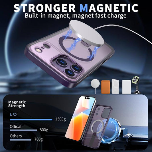 For iPhone 17 Pro Star Shine Series TPU + PC MagSafe Phone Case with Fold Holder(Purple) - iPhone 17 Pro Cases by buy2fix | Online Shopping UK | buy2fix