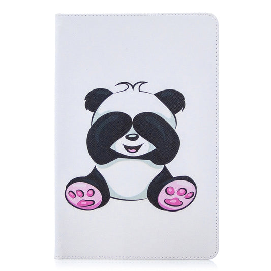 For Samsung Galaxy Tab S8 / Galaxy Tab S7 T870 Colored Drawing Pattern Horizontal Flip Leather Case with Holder & Card Slots & Wallet(Panda) by buy2fix