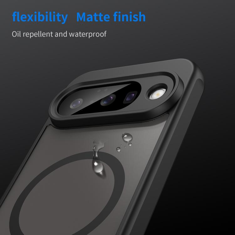 For Google Pixel 10 Fan Dun Series TPU Hybrid PC Frosted Magsafe Phone Case(Black) - Google Cases by buy2fix | Online Shopping UK | buy2fix