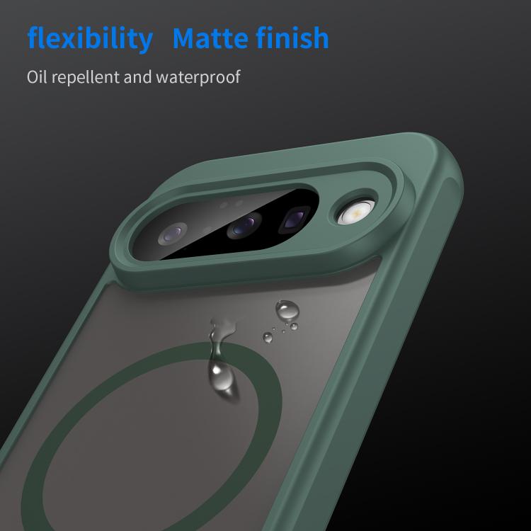 For Google Pixel 10 Fan Dun Series TPU Hybrid PC Frosted Magsafe Phone Case(Green) - Google Cases by buy2fix | Online Shopping UK | buy2fix