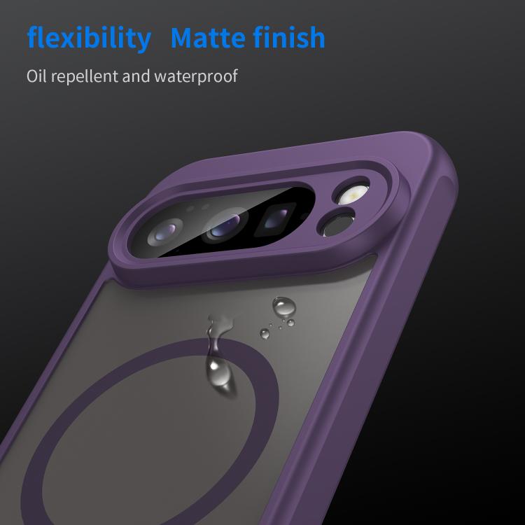 For Google Pixel 10 Pro Fan Dun Series TPU Hybrid PC Frosted Magsafe Phone Case(Purple) - Google Cases by buy2fix | Online Shopping UK | buy2fix