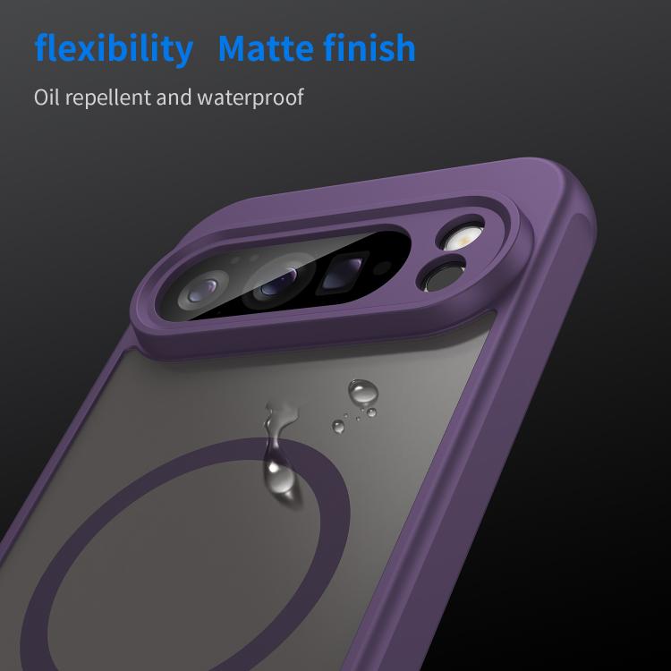 For Google Pixel 10 Pro XL Fan Dun Series TPU Hybrid PC Frosted Magsafe Phone Case(Purple) - Google Cases by buy2fix | Online Shopping UK | buy2fix