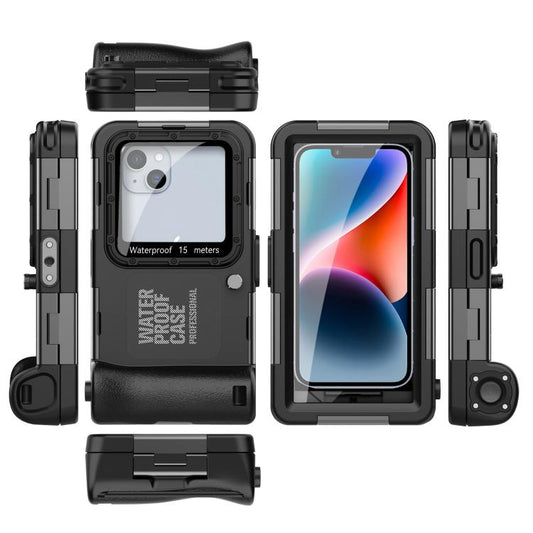 RedPepper 4th Generation Diving Protective Case for iPhone, Waterproof depth: 15m(Black) - Waterproof Bag by RedPepper | Online Shopping UK | buy2fix
