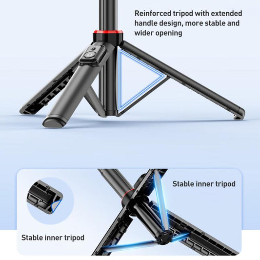 Lenovo Thinkplus H1V Premium Aluminum Alloy Bluetooth Selfie Stick, 1.3m(Black) - Selfie Sticks by Lenovo | Online Shopping UK | buy2fix