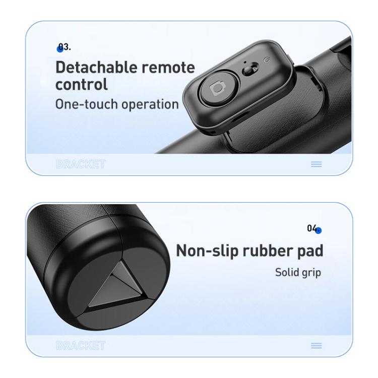 Lenovo Thinkplus H1V Premium Aluminum Alloy Bluetooth Selfie Stick, 1.3m(Black) - Selfie Sticks by Lenovo | Online Shopping UK | buy2fix