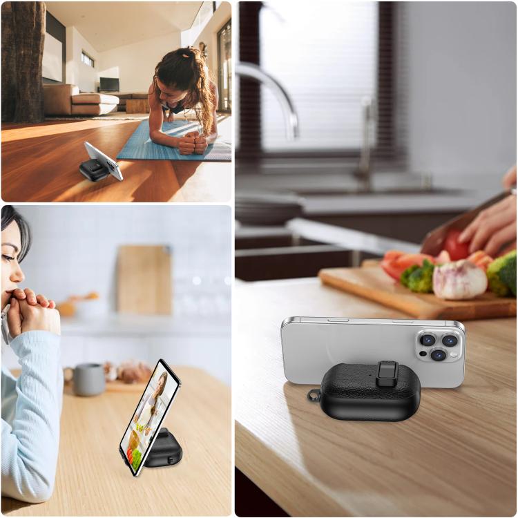 For AirPods Pro Leather Texture Wireless Earphones Case with Hook & Holder(Black Red) - For AirPods Pro by buy2fix | Online Shopping UK | buy2fix