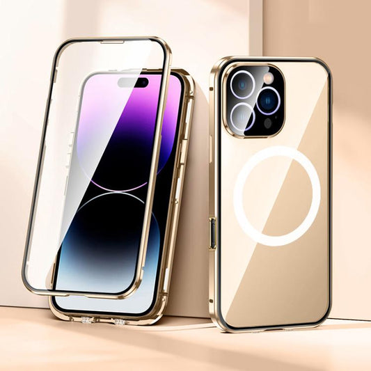 For iPhone 15 Pro 360 Full Body Magnetic Frosted MagSafe Phone Case(Desert Gold) - iPhone 15 Pro Cases by buy2fix | Online Shopping UK | buy2fix