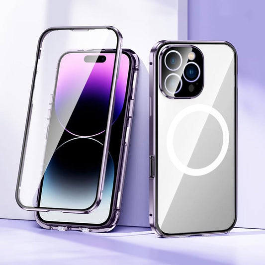 For iPhone 15 Pro 360 Full Body Magnetic Frosted MagSafe Phone Case(Purple) - iPhone 15 Pro Cases by buy2fix | Online Shopping UK | buy2fix