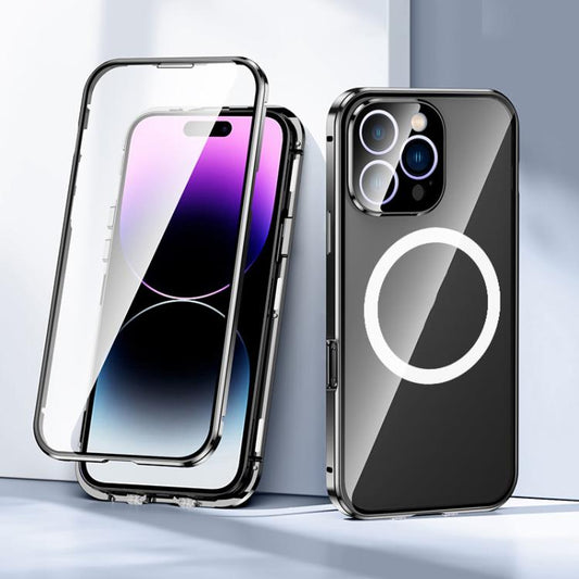 For iPhone 15 360 Full Body Magnetic Frosted MagSafe Phone Case(Black) - iPhone 15 Cases by buy2fix | Online Shopping UK | buy2fix