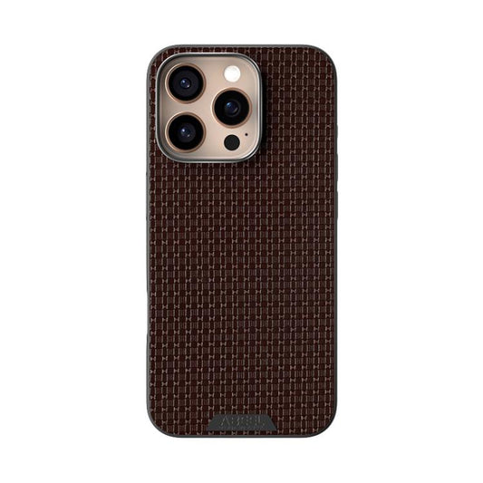For iPhone 16 Pro ABEEL Ruyi Pattern 6D Micro Relief MagSafe Leather Phone Case(Brown) - iPhone 16 Pro Cases by buy2fix | Online Shopping UK | buy2fix