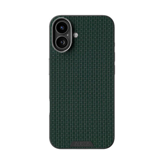 For iPhone 16 Plus ABEEL Ruyi Pattern 6D Micro Relief MagSafe Leather Phone Case(Green) - iPhone 16 Plus Cases by buy2fix | Online Shopping UK | buy2fix