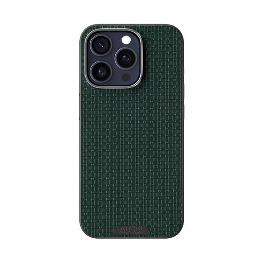 For iPhone 14 Pro ABEEL Ruyi Pattern 6D Micro Relief MagSafe Leather Phone Case(Green) - iPhone 14 Pro Cases by buy2fix | Online Shopping UK | buy2fix