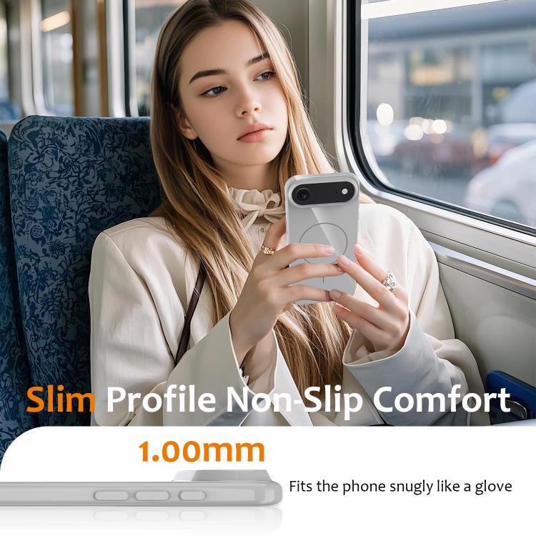 For iPhone Air Glossy TPU Shockproof MagSafe Phone Case with Lanyard(White) - iPhone Air Cases by buy2fix | Online Shopping UK | buy2fix