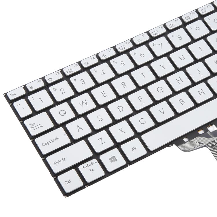 US Version Backlit Laptop Keyboard for Asus VivoBook S14 X421 X421DA X421UA X421EP X421EQ X421JQ X421FP X421FF X421FL(Silver) - Replacement Keyboards by buy2fix | Online Shopping UK | buy2fix
