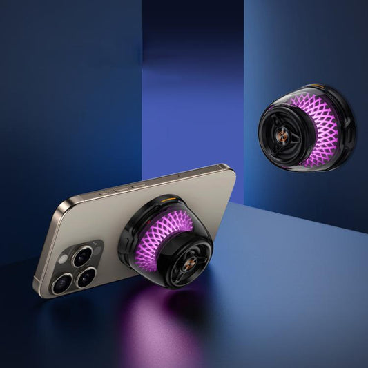 R9 Portable RGB Light Smart Bluetooth Speaker Magnetic Phone Holder Wireless Charger(Black) - Mini Speaker by buy2fix | Online Shopping UK | buy2fix