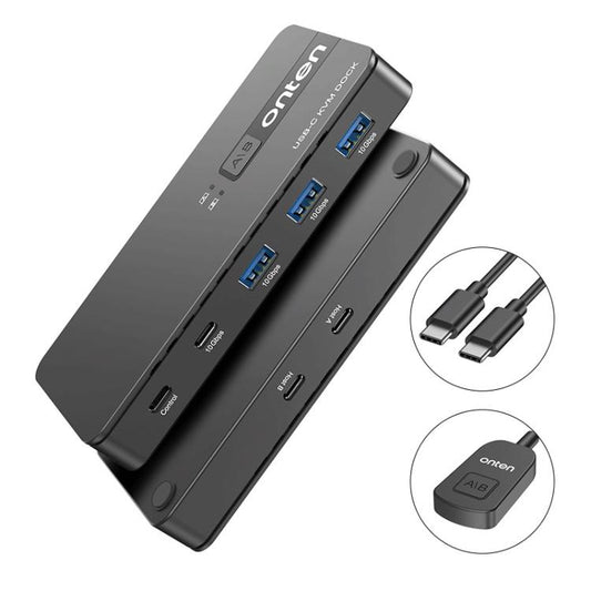 Onten KVM200 USB 3.2 Gen2 Sharing Switch 2 In 4 Out(Black) - USB 3.0 HUB by Onten | Online Shopping UK | buy2fix