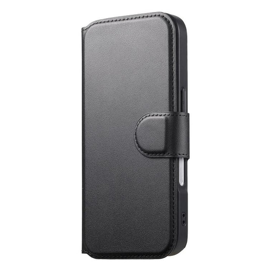 For iPhone 16 Plus CaseNeo Finger Grip Strap MagSafe Leather Phone Case(Black) - iPhone 16 Plus Cases by CaseNeo | Online Shopping UK | buy2fix