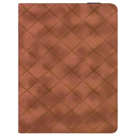 For iPad Pro 13 2024 Rhombus Embossed Leather Smart Tablet Case(Brown) - iPad Pro 13 2024 Cases by buy2fix | Online Shopping UK | buy2fix