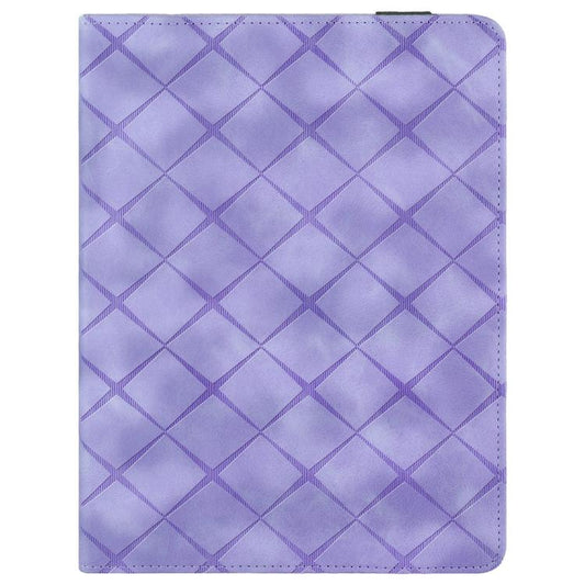 For iPad 10.2 2021 / Air 10.5 Rhombus Embossed Leather Smart Tablet Case(Purple) - iPad 10.2 Cases by buy2fix | Online Shopping UK | buy2fix