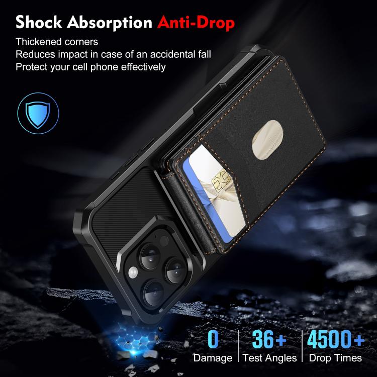 For iPhone 16 Pro 2-in-1 Magnetic Wallet MagSafe Leather Back Phone Case(Black) - iPhone 16 Pro Cases by buy2fix | Online Shopping UK | buy2fix