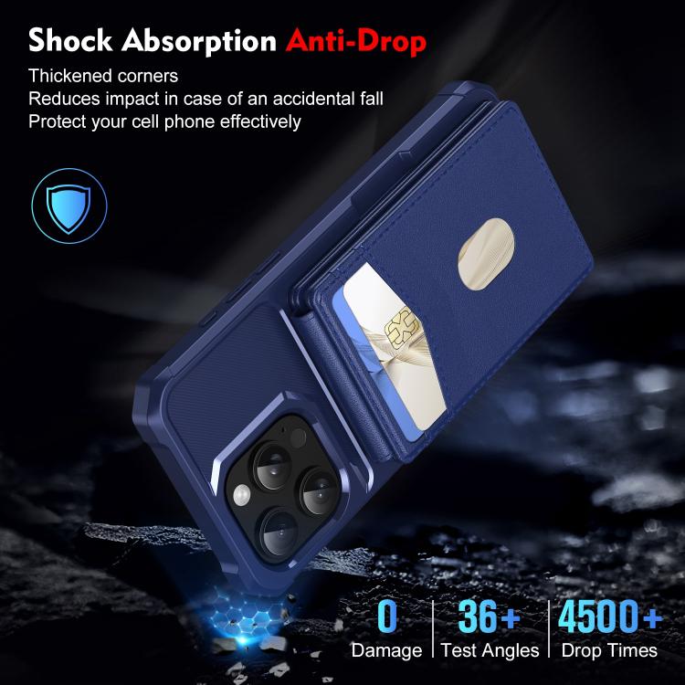 For iPhone 13 Pro 2-in-1 Magnetic Wallet MagSafe Leather Back Phone Case(Blue) - iPhone 13 Pro Cases by buy2fix | Online Shopping UK | buy2fix