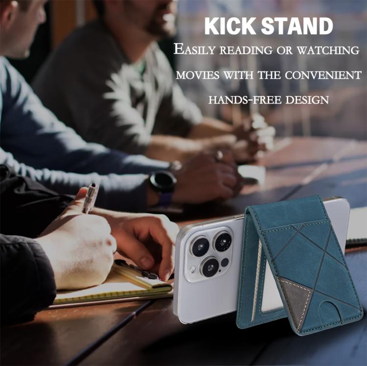 Prismatic Leather Vertical Magnetic Wallet Card Bag Case(Green) - Adhesive Card Holders by buy2fix | Online Shopping UK | buy2fix