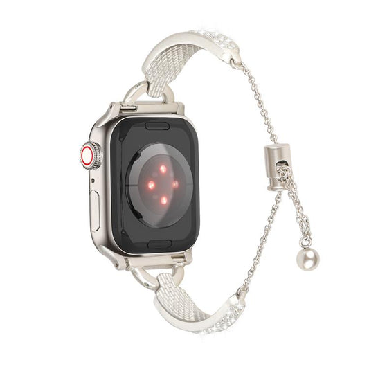 For Apple Watch 42mm / 41mm / 40mm / 38mm Kalebol Stone Curved Zinc Alloy Strap(Starlight) - Watch Bands by Kalebol | Online Shopping UK | buy2fix