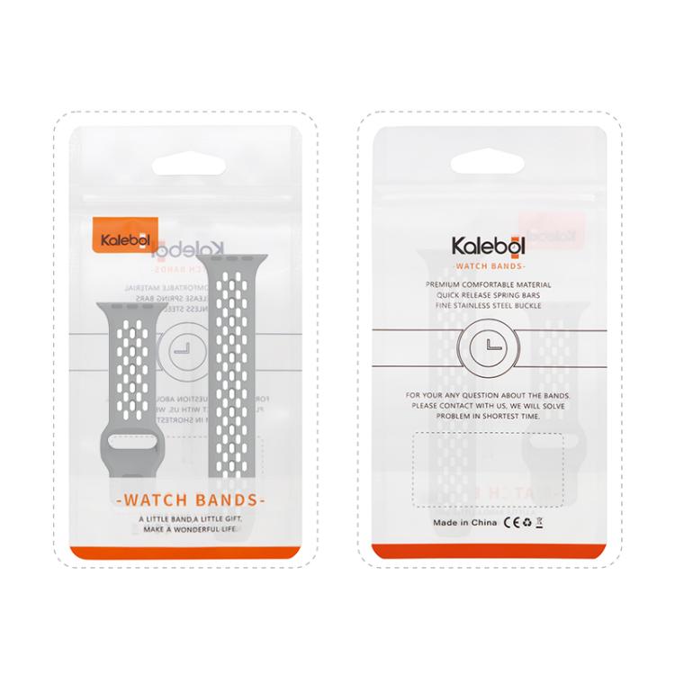 For Apple Watch 42mm / 41mm / 40mm / 38mm Kalebol Mesh Reverse Buckle Silicone Strap(Starlight) - Watch Bands by Kalebol | Online Shopping UK | buy2fix