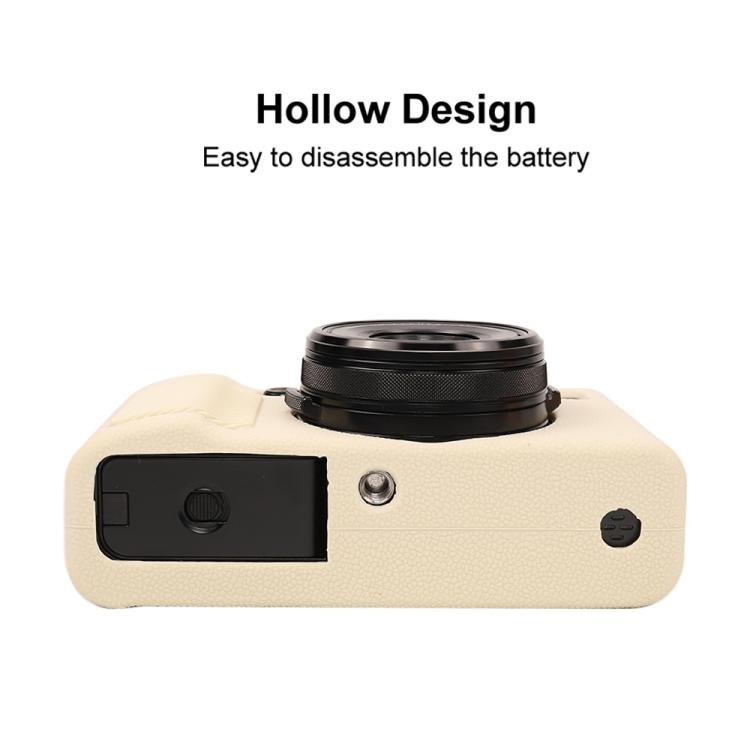 For FUJIFILM X100VI Litchi Texture Soft Silicone Protective Case(White) - Protective Case by buy2fix | Online Shopping UK | buy2fix