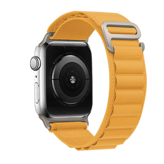 For Apple Watch 42mm / 41mm / 40mm / 38mm Kalebol Aline Nylon Loop Watch Band(Yellow) - Watch Bands by Kalebol | Online Shopping UK | buy2fix