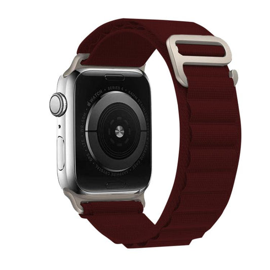 For Apple Watch 42mm / 41mm / 40mm / 38mm Kalebol Aline Nylon Loop Watch Band(Wine Red) - Watch Bands by Kalebol | Online Shopping UK | buy2fix