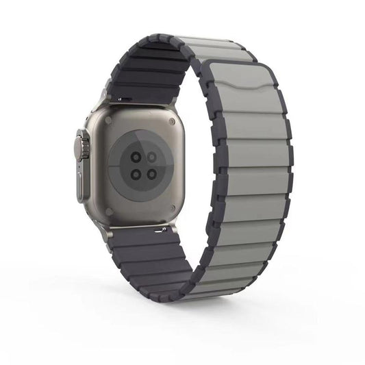 For Apple Watch 46mm / 49mm / 45mm / 44mm Kalebol Magnetic Silicone Strap(Grey) - Watch Bands by Kalebol | Online Shopping UK | buy2fix