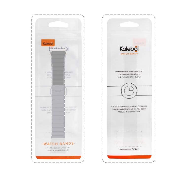 For Apple Watch 42mm / 41mm / 40mm / 38mm Kalebol Magnetic Silicone Strap(Black Grey) - Watch Bands by Kalebol | Online Shopping UK | buy2fix