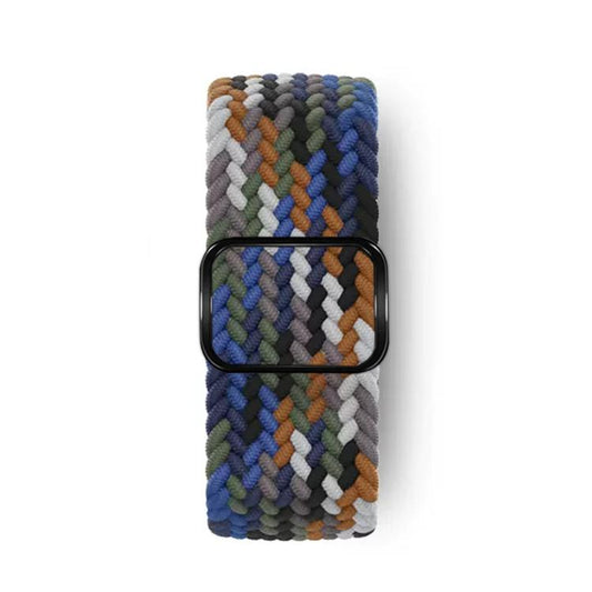 For Apple Watch 42mm / 41mm / 40mm / 38mm Kalebol Eight Buckle Nylon Braided Watch Band(Denim Colorful) - Watch Bands by Kalebol | Online Shopping UK | buy2fix