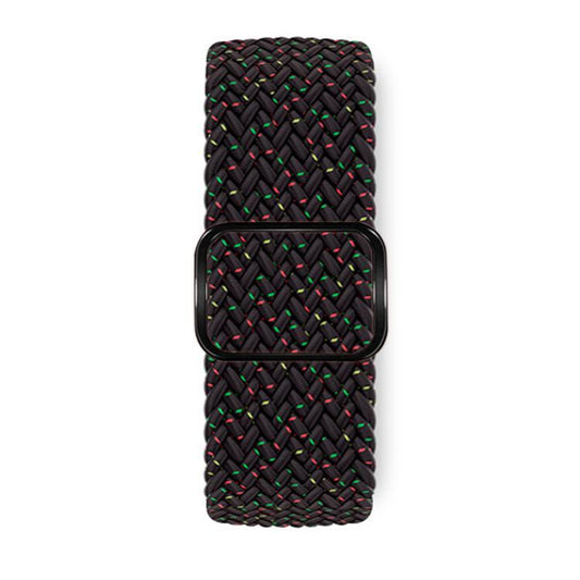 For Apple Watch 42mm / 41mm / 40mm / 38mm Kalebol Eight Buckle Nylon Braided Watch Band(Starlight Black) - Watch Bands by Kalebol | Online Shopping UK | buy2fix