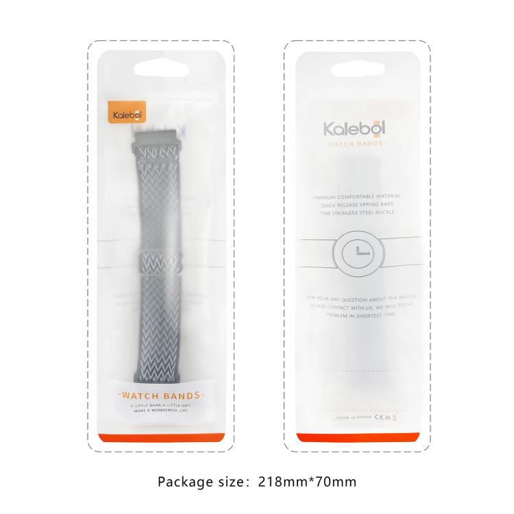 For Apple Watch 42mm / 41mm / 40mm / 38mm Kalebol Eight Buckle Wavy Braided Nylon Watch Band(Rainbow) - Watch Bands by Kalebol | Online Shopping UK | buy2fix