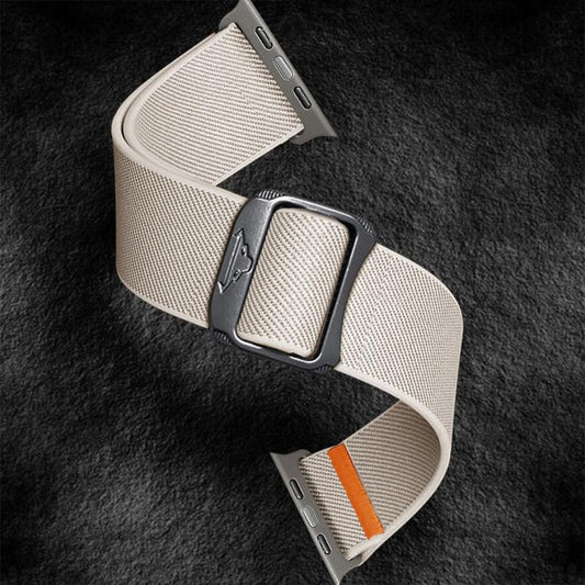 For Apple Watch 42mm / 41mm / 40mm / 38mm Kalebol Bull Bead Buckle Elastic Nylon Watch Band(Starlight) - Watch Bands by Kalebol | Online Shopping UK | buy2fix