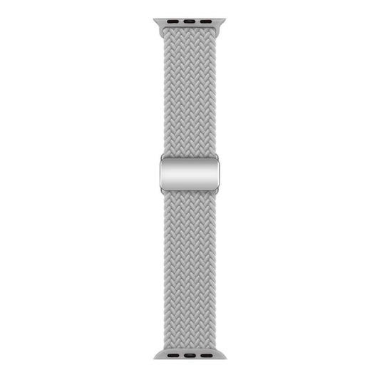 For Apple Watch 42mm / 41mm / 40mm / 38mm Kalebol Nylon Loop Magnetic Buckle Watch Band(Light Grey) - Watch Bands by Kalebol | Online Shopping UK | buy2fix