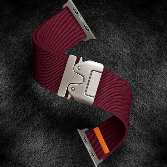 For Apple Watch 42mm / 41mm / 40mm / 38mm Kalebol Parachute Buckle Elastic Nylon Watch Band(Wine Red) - Watch Bands by Kalebol | Online Shopping UK | buy2fix