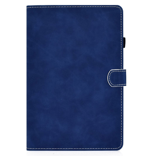 For Samsung Galaxy Tab S8 / Galaxy Tab S7 T870 Cowhide Texture Horizontal Flip Leather Case with Holder & Card Slots & Sleep / Wake-up Function(Blue) by buy2fix