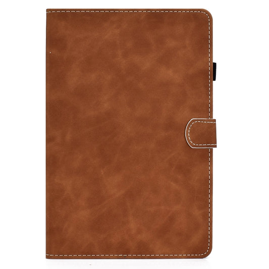 For Samsung Galaxy Tab S8 / Galaxy Tab S7 T870 Cowhide Texture Horizontal Flip Leather Case with Holder & Card Slots & Sleep / Wake-up Function(Brown) by buy2fix