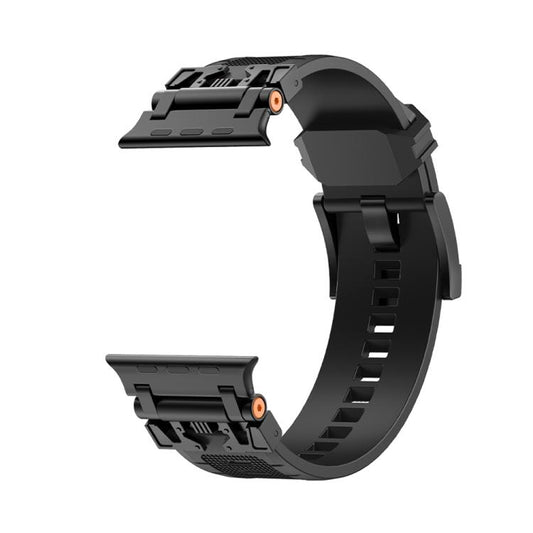 For Apple Watch 46mm / 49mm / 45mm / 44mm Kalebol Armor TPU Watch Band(Black) - Watch Bands by Kalebol | Online Shopping UK | buy2fix
