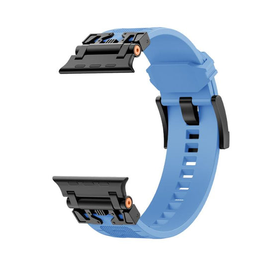 For Apple Watch 42mm / 41mm / 40mm / 38mm Kalebol Armor TPU Watch Band(Black Blue) - Watch Bands by Kalebol | Online Shopping UK | buy2fix