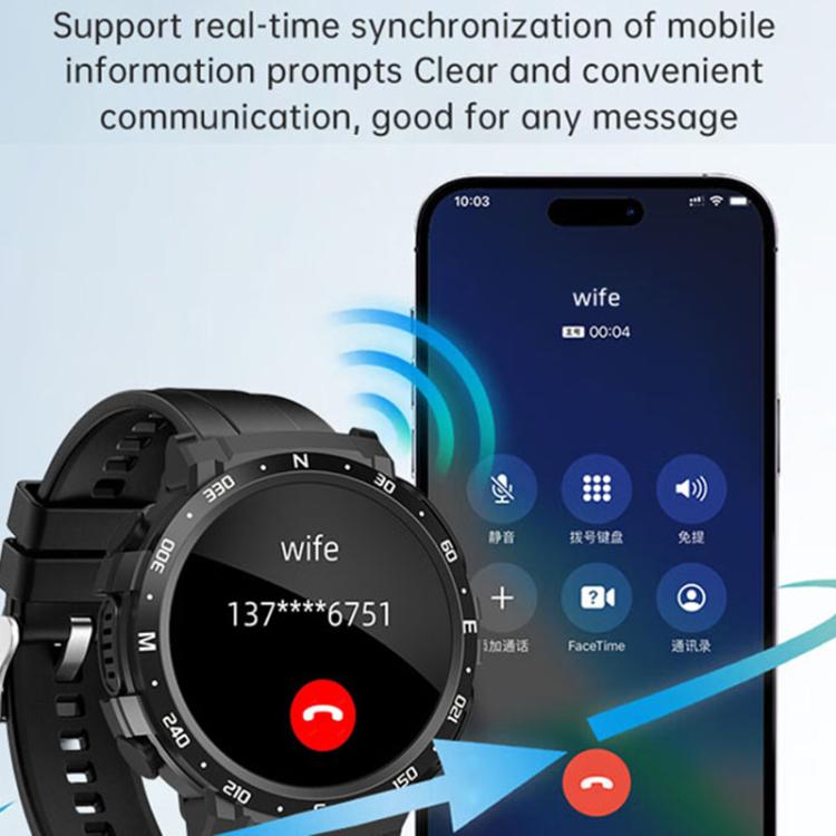 Q10 Dual-mode Bluetooth Headphones Smart Watch,1.52 inch, Support Bluetooth Call / Heart Rate(Black) - Smart Watches by buy2fix | Online Shopping UK | buy2fix