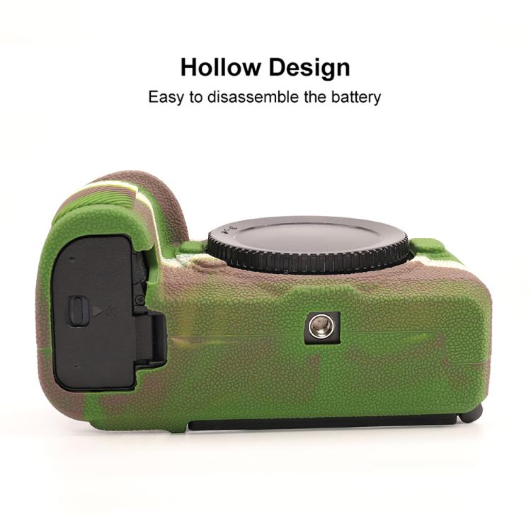 For Nikon Z6III Litchi Texture Soft Silicone Protective Case(Camouflage) - Protective Case by buy2fix | Online Shopping UK | buy2fix