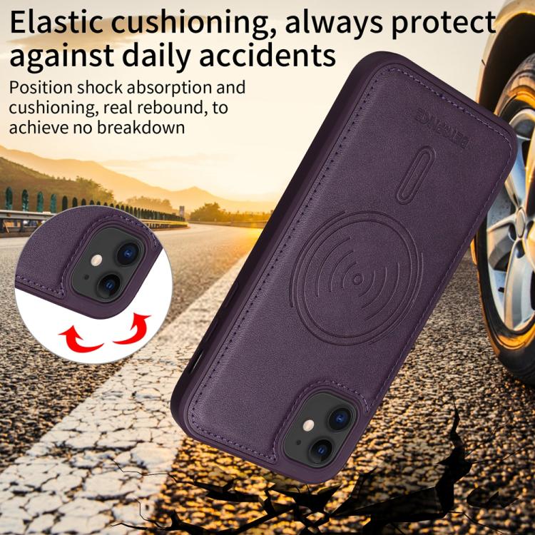 For iPhone 11 BETOPNICE Horizontal Flip Detachable MagSafe Wallet Phone Case(Purple) - iPhone 11 Cases by BETOPNICE | Online Shopping UK | buy2fix