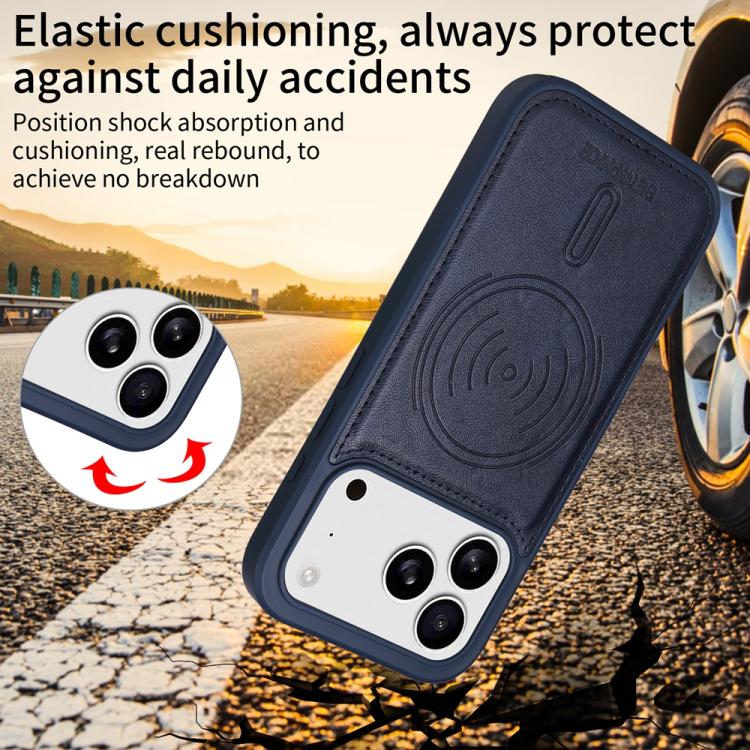 For iPhone 17 Pro BETOPNICE Horizontal Flip Detachable MagSafe Wallet Phone Case(Blue) - iPhone 17 Pro Cases by BETOPNICE | Online Shopping UK | buy2fix